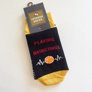 NWT Irisgod Socks I’d rather be playing basketball crew Socks
